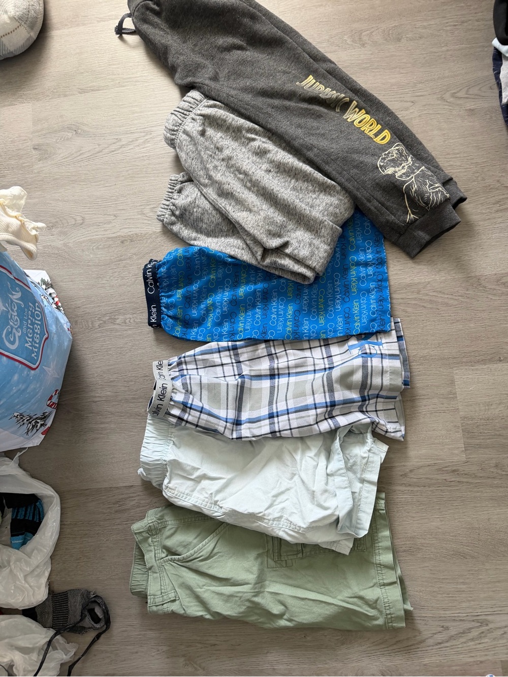 Calvin Klein Kids Assorted Joggers & Shorts in Gray, Blue, Plaid & Green